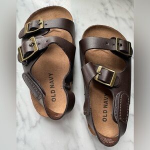 Old Navy Faux Leather Sandals in Brown- 12-18 Months- Never Worn- NWOT